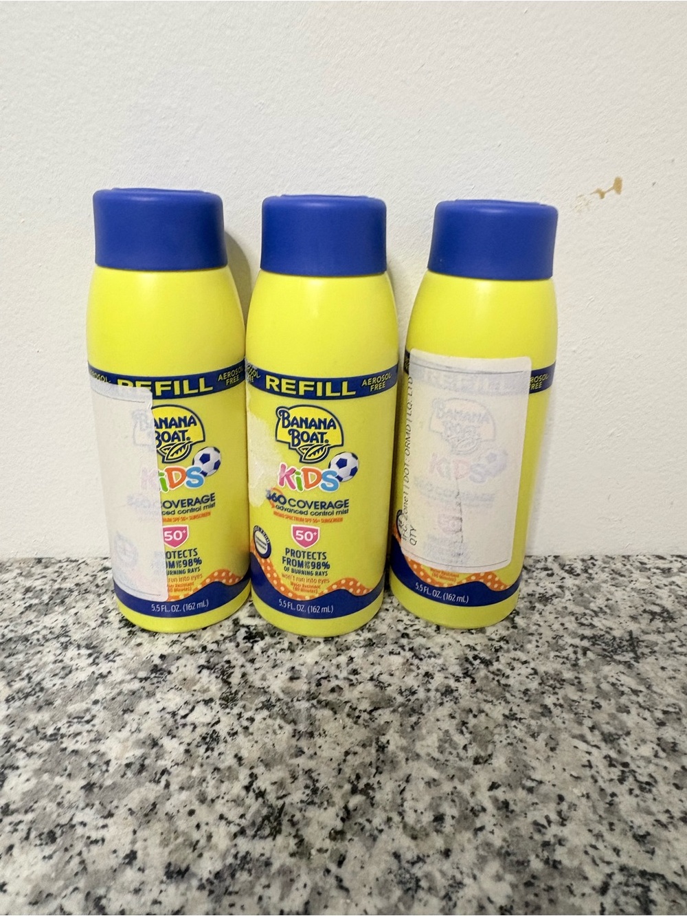 3 refill sunscreen banana boat